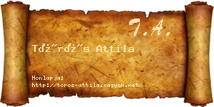 Törös Attila névjegykártya
